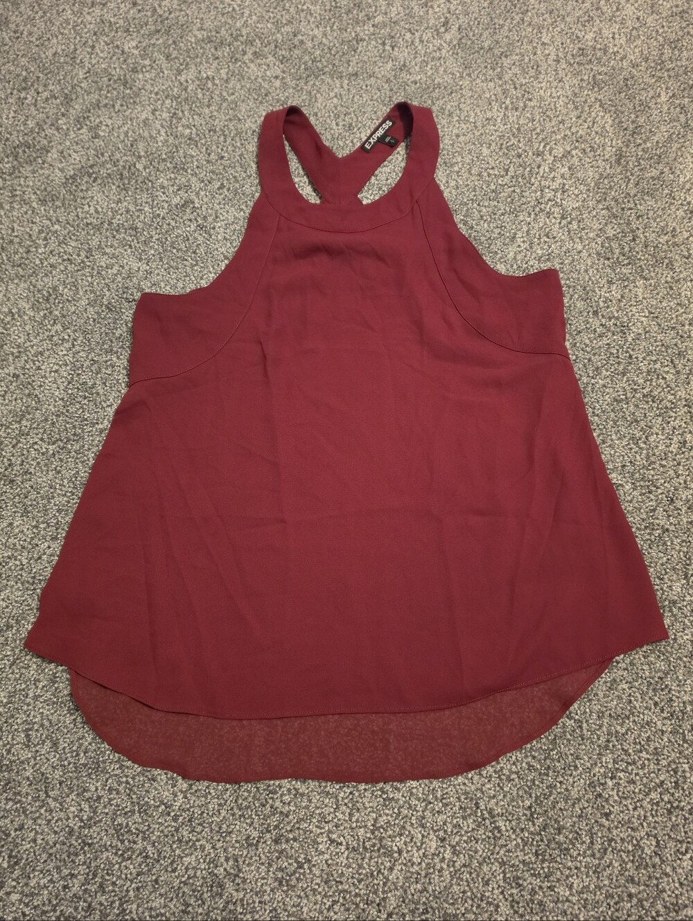 Express Racerback Camisole Tank Top - Burgundy